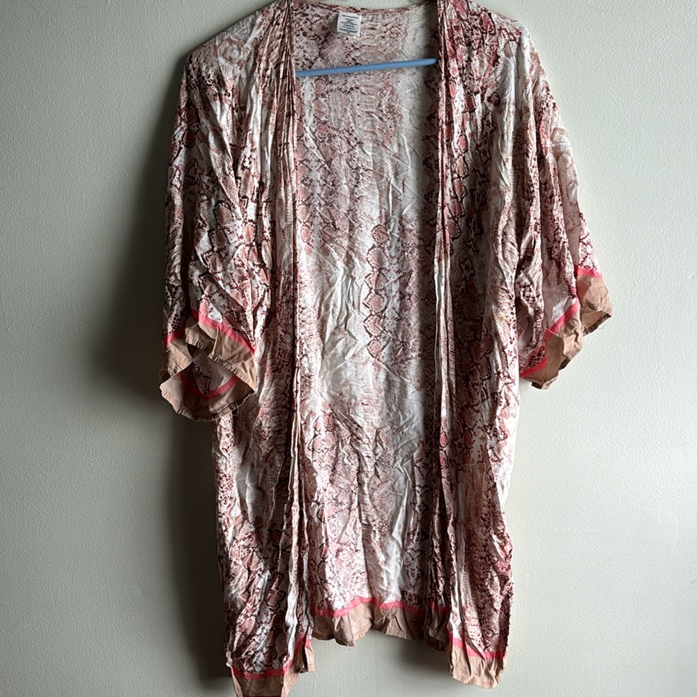 Pink Snakeskin Kimono